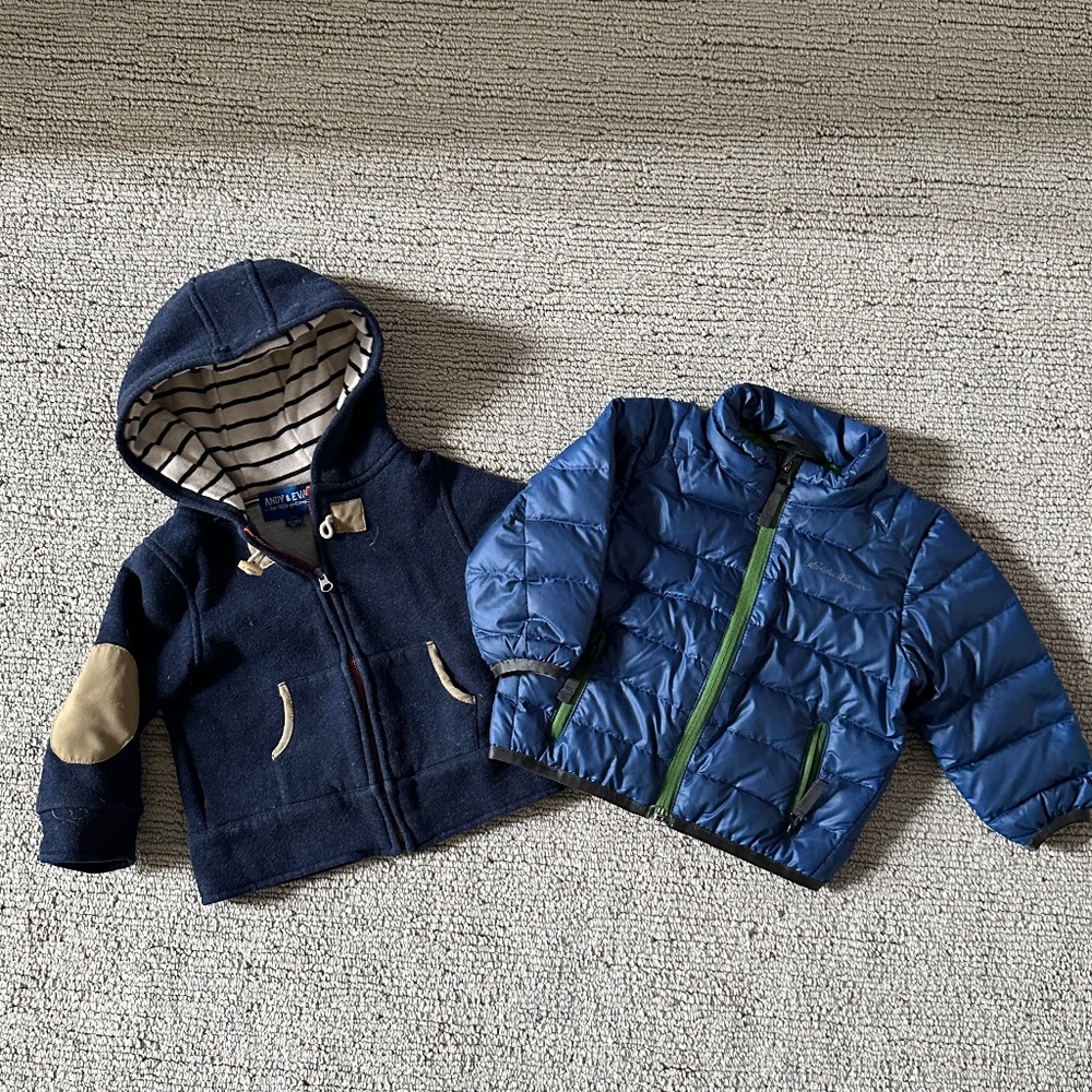 ANDY & EVAN + EDDIE BAUER 2 Boys Jackets Sz 12mo